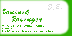 dominik rosinger business card